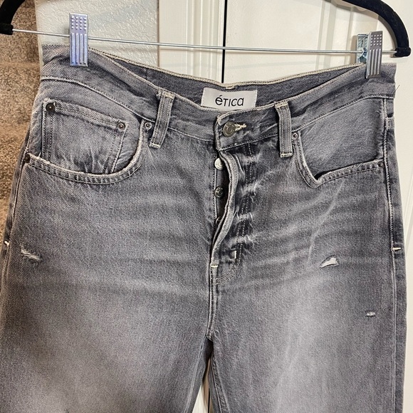 Etica Tyler Vintage Straight Jeans Gray Color denim - Picture 6 of 10